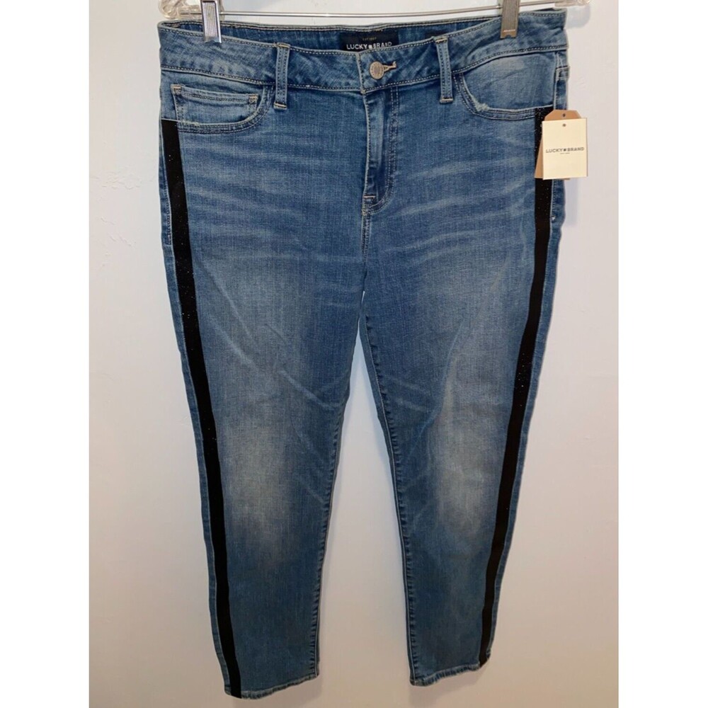 Lucky Brand Women's Jeans Size 10x30 Blue Denim Lolita Skinny Mid Rise Curvy Fit